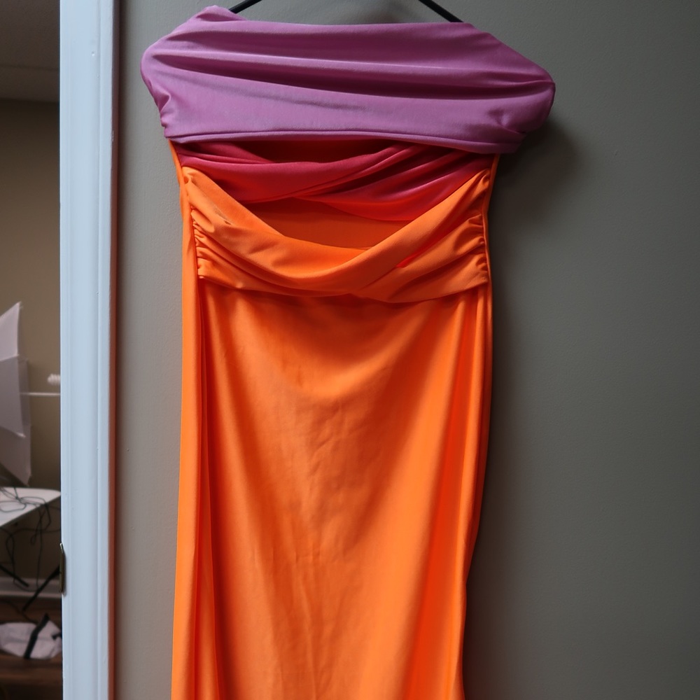 Small orange pink purple tube dress